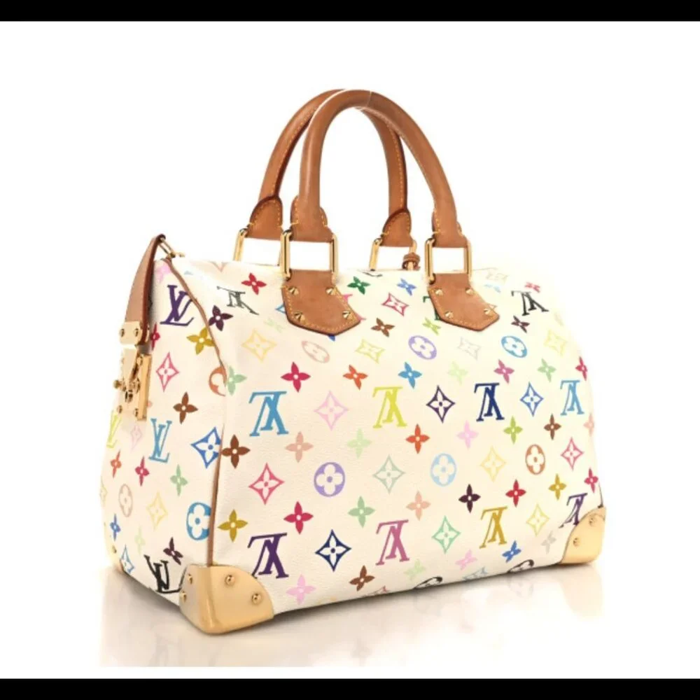 Louis Vuitton Multi Color Monogram Speedy 30 White - Picture 3 of 14